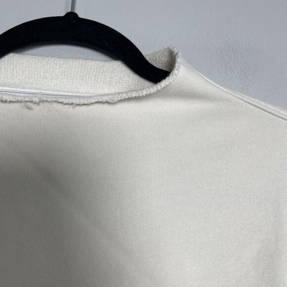 FRANK & EILEEN EFFIE Long-Sleeve Funnel Neck Capelet Large Cream NEW Casual - Picture 3 of 12